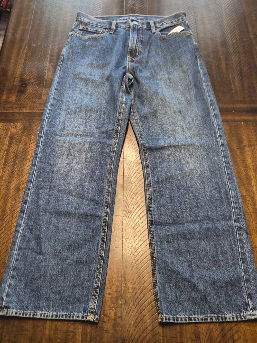 Old Navy 90s Baggy Jeans Mens Size 33x32 Blue Denim Medium Wash Wide Loose G213